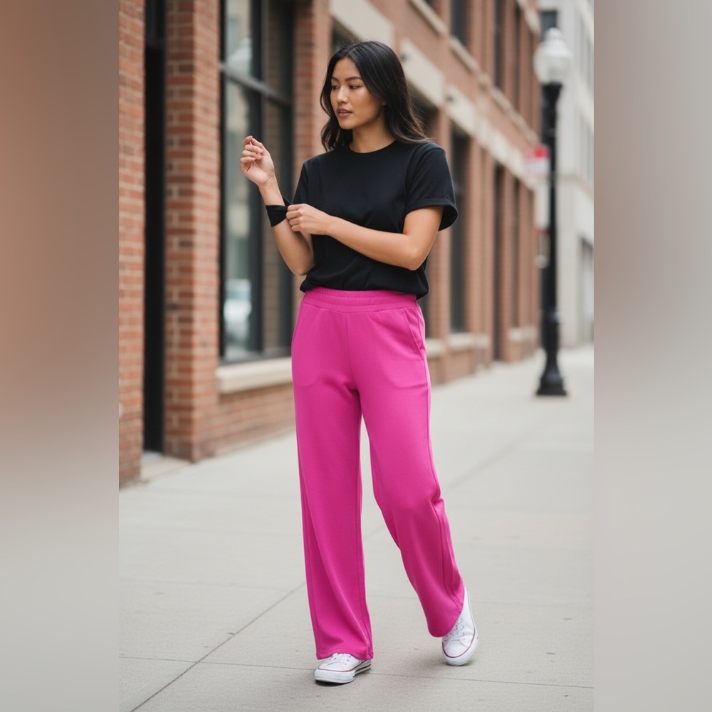 NWT Esqualo Cerise Pink Jogger Track Pants Size XS